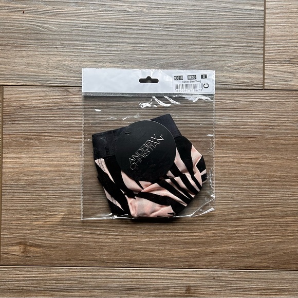 Andrew Christian | Palmero Sheer Tiger Thong in Black Sand (Small) - Picture 9 of 10